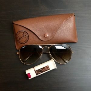 Ray-Bam Aviator Classic Sunglasses with Case